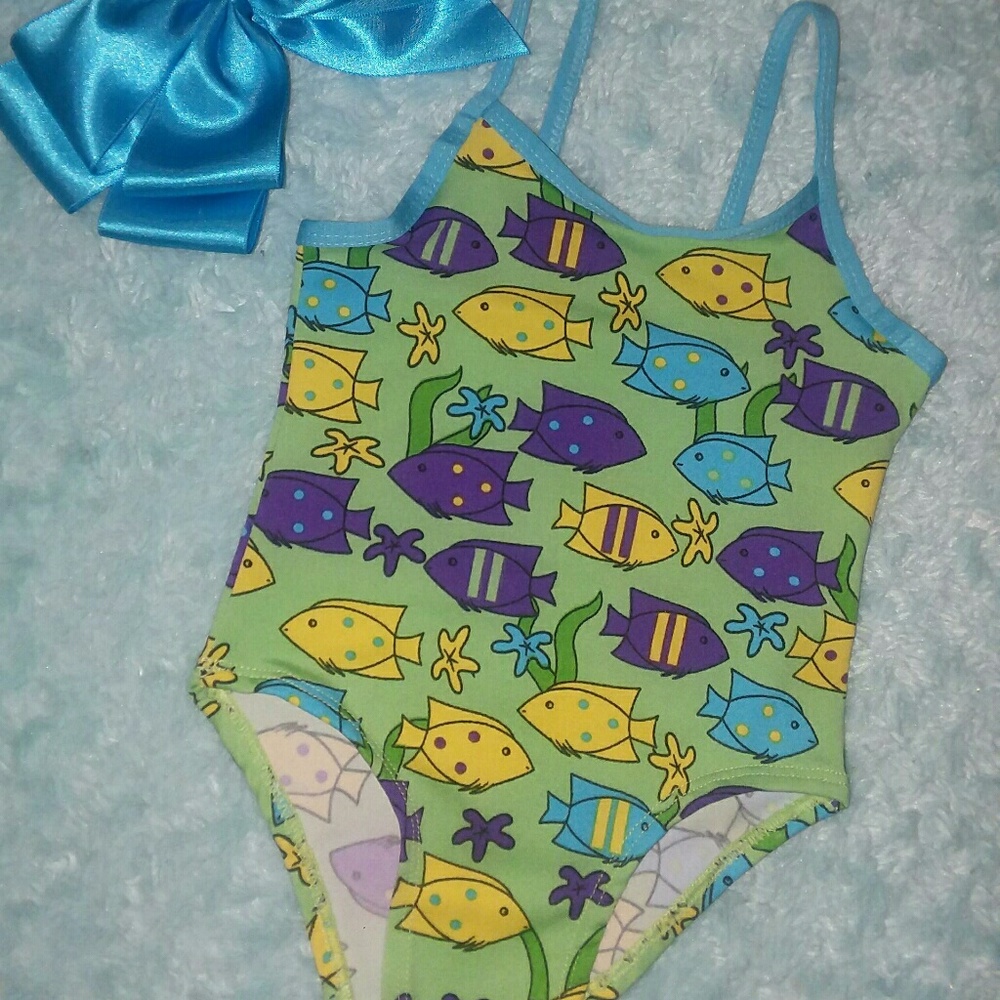 Fish print swimwear